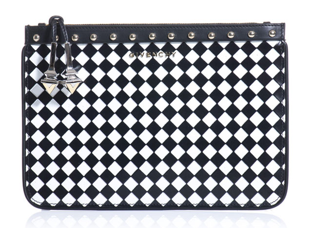 Givenchy Woven Check Pouch Bag