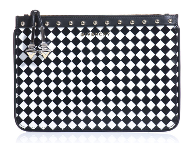 Givenchy Woven Check Pouch Bag