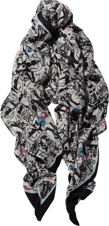 Karl Lagerfeld x Tokidoki Printed Cotton Blend Scarf