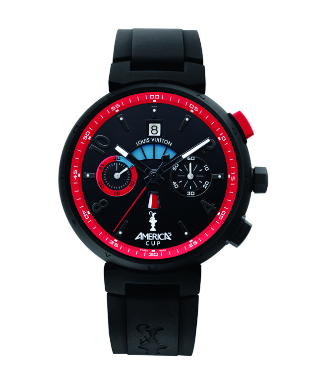 Louis Vuitton America's Cup Watch Black and Blue