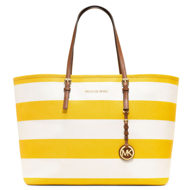 MICHAEL Michael Kors Jet Set Striped Travel Tote