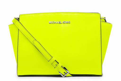 MICHAEL Michael Kors Selma Neon Yellow Messenger