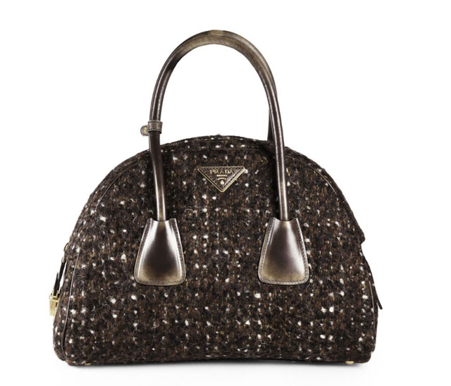 Prada Wool Boucle Bowler Bag