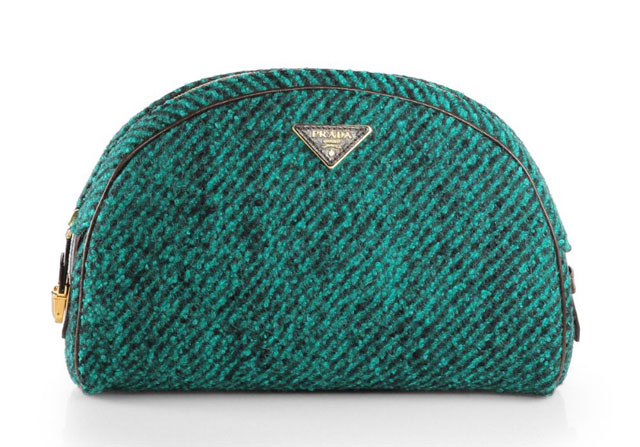 Prada Wool Boucle Bowler Clutch
