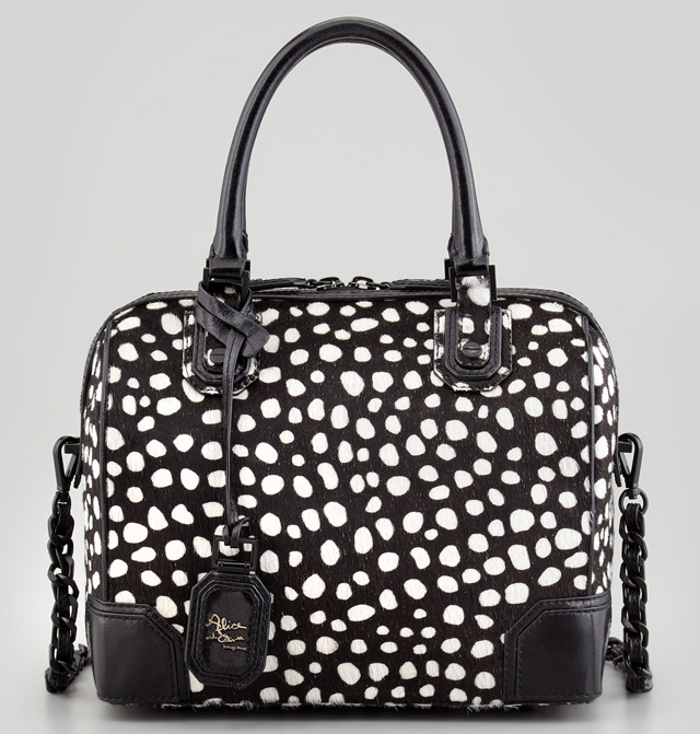 Alice + Olivia Olivia Dotted Calf Hair Bag