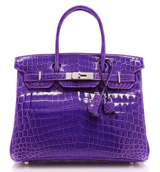 Hermes Birkin 30cm Ultraviolet Crocodile