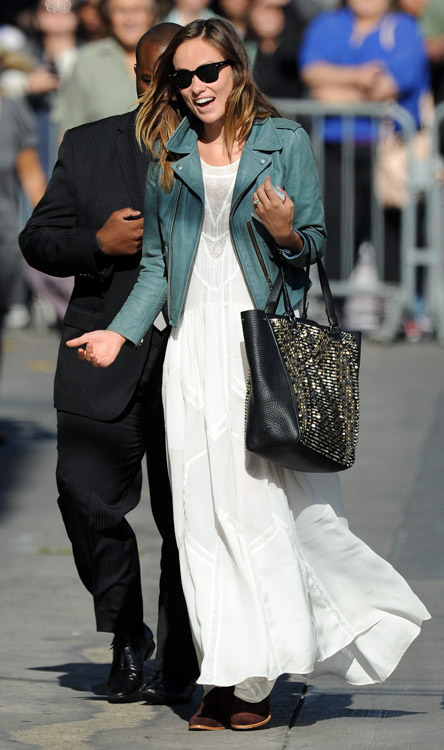 Olivia Wilde Christian Louboutin Panettone Spiked Shopper Tote Bag-2