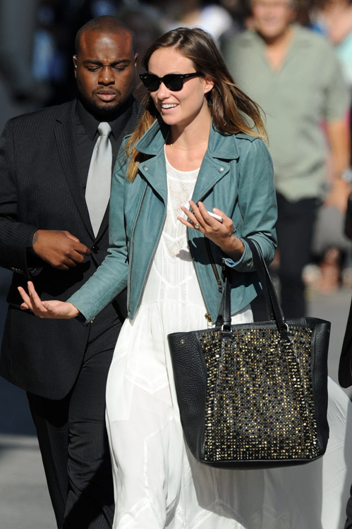 Olivia Wilde Christian Louboutin Panettone Spiked Shopper Tote Bag-4