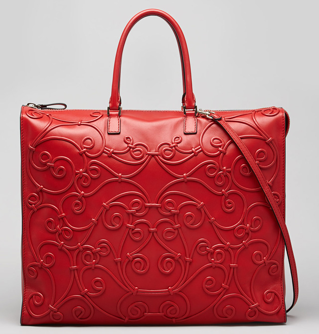 Valentino Intricate Soutache Bag Red