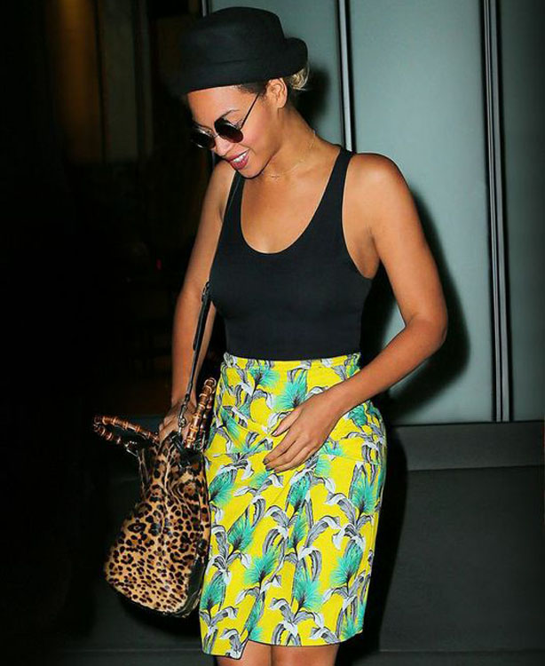 Beyonce with a Gucci Bamboo Bag