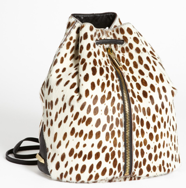 Elizabeth and James Spotted Calf Hair Sling Bag