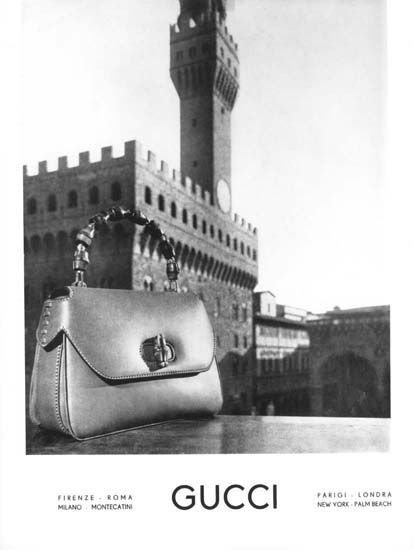 Gucci Bamboo Handbag Advertisement, 1960s