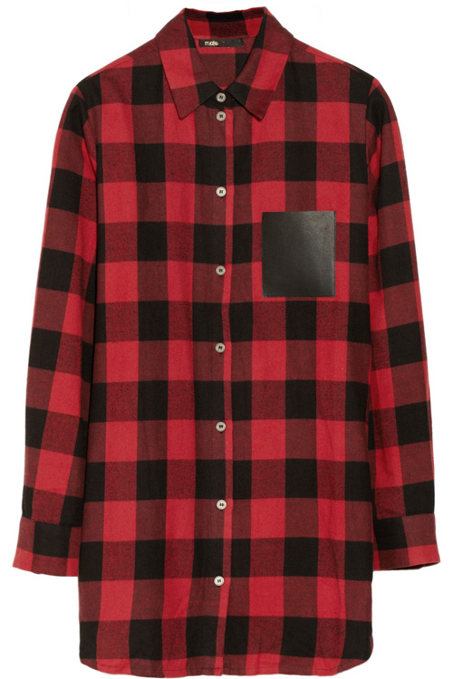 Maje Degriffe Oversized Plaid Shirt