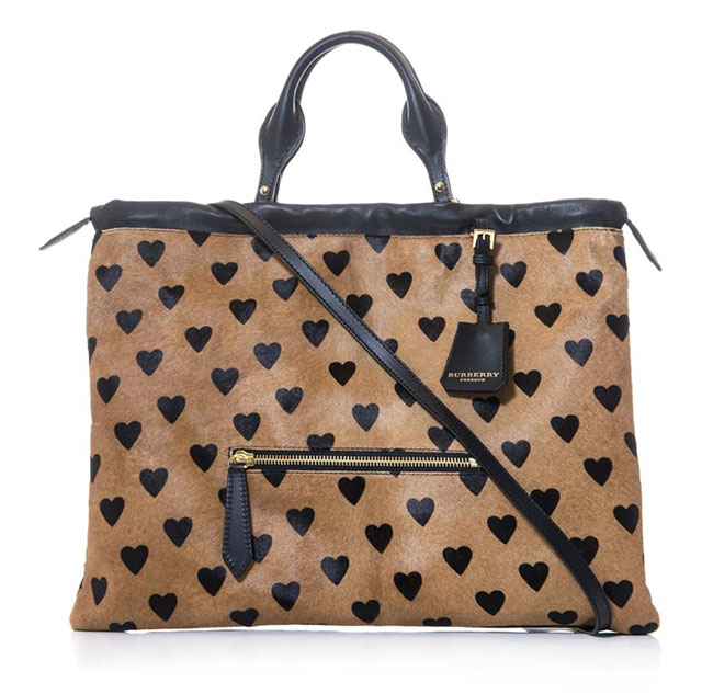 Burberry Prorsum Big Crush Heart Ponyhair Tote