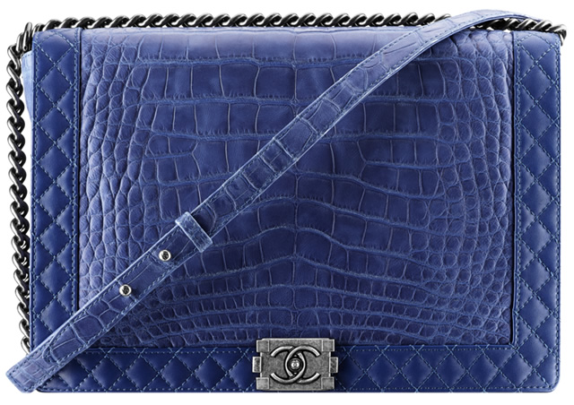 Chanel Alligator Boy Bag in Blue