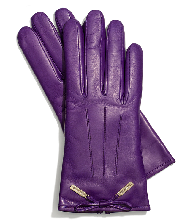 Coach Leather Bow Glove