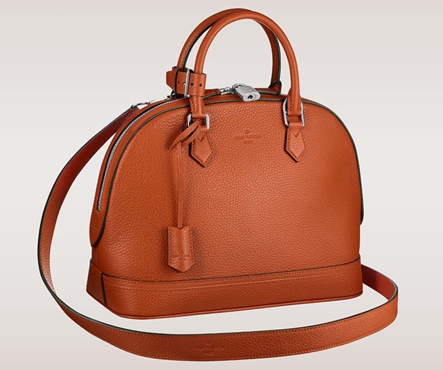 The Louis Vuitton Alma Gets a Makeover in Gorgeous Leather 1 Louis Vuitton Alma PM Taurillon Clementine