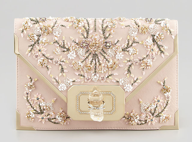 Marchesa Valentina Beaded Envelope Clutch