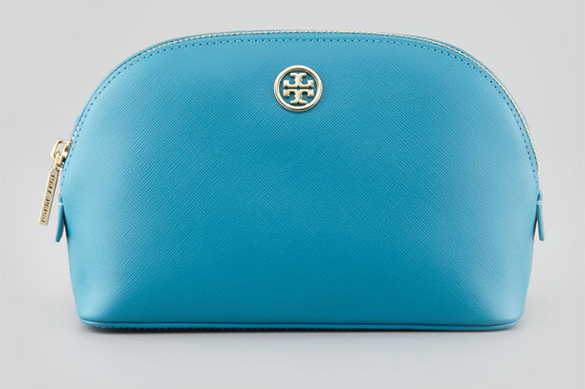 Tory Burch Robinson Leather Cosmetic Bag