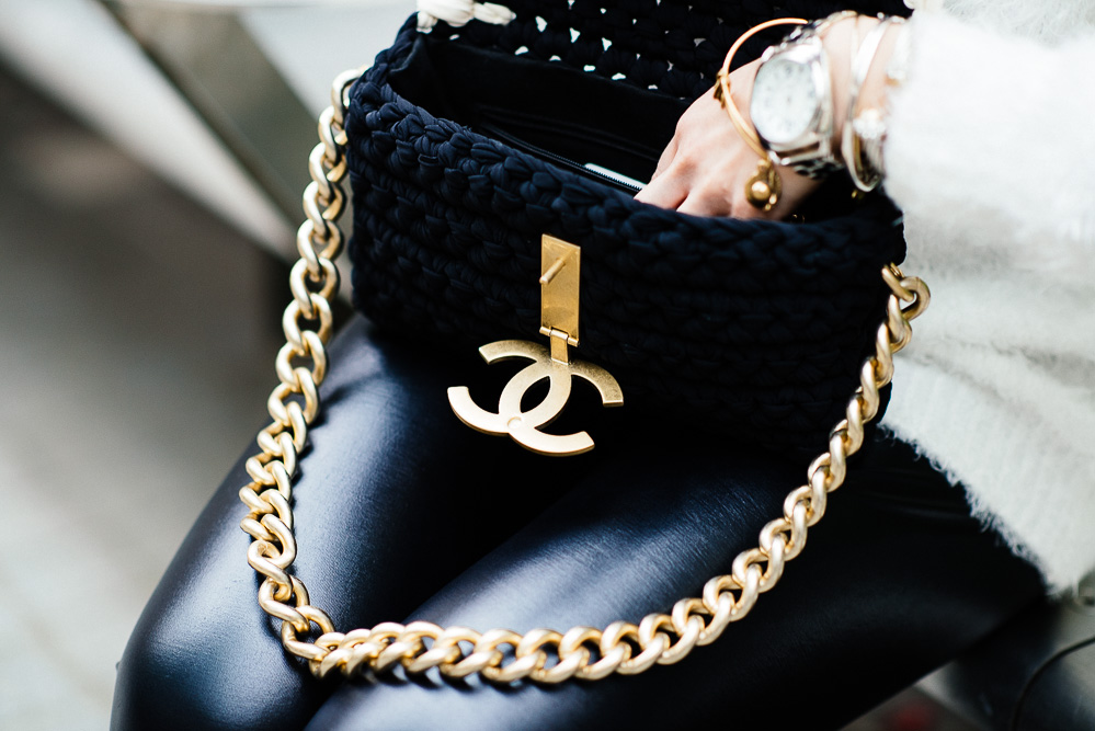 Chanel Flapbag in Ribbon/Lambskin/Metal