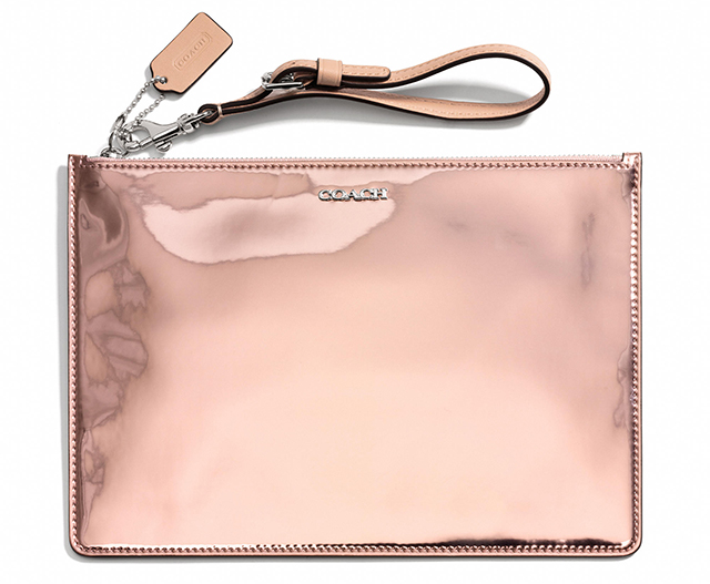 Coach Legacy Flat Zip Metallic Leather Case