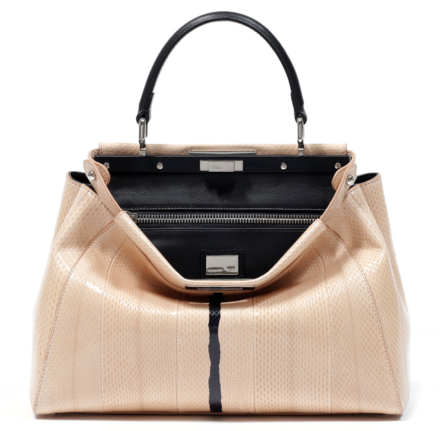 Fendi Peekaboo Snakeskin Tote