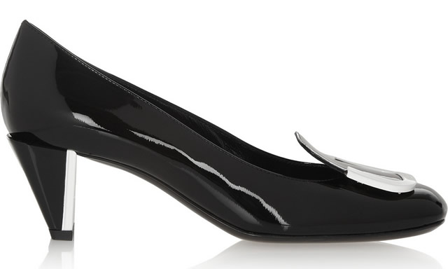 Fendi Square-toe Patent-Leather Pumps