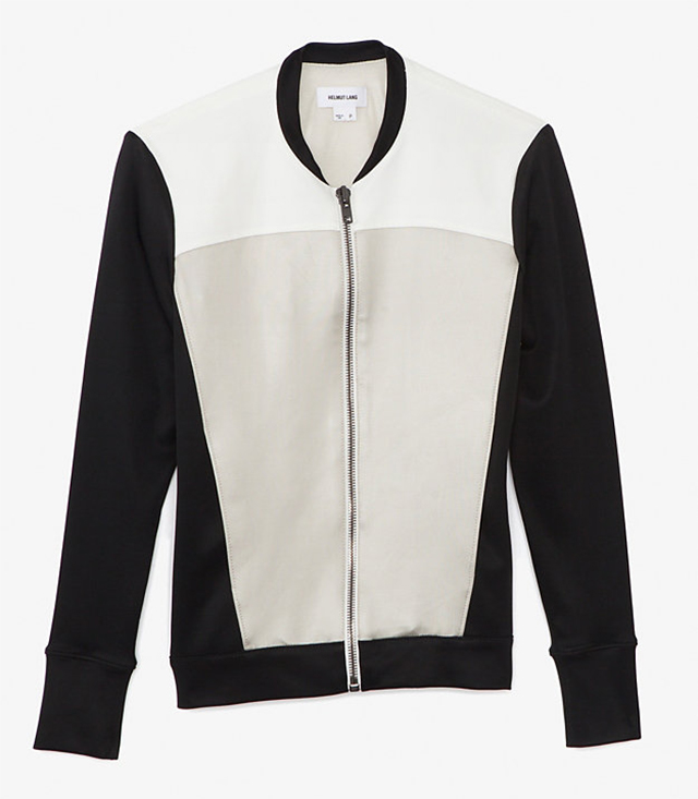 Helmut Lang Glossy Knit Baseball Jacket