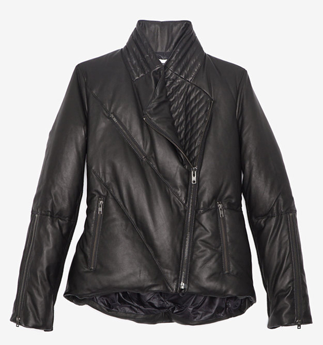 Helmut Lang Leather Puffer Jacket