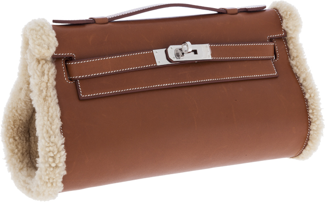 Hermes Limited Edition Kelly Shearling Muff