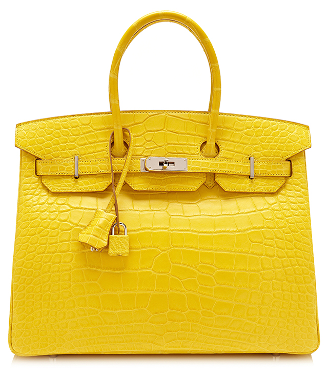 Hermes Matte Mimosa Alligator Birkin