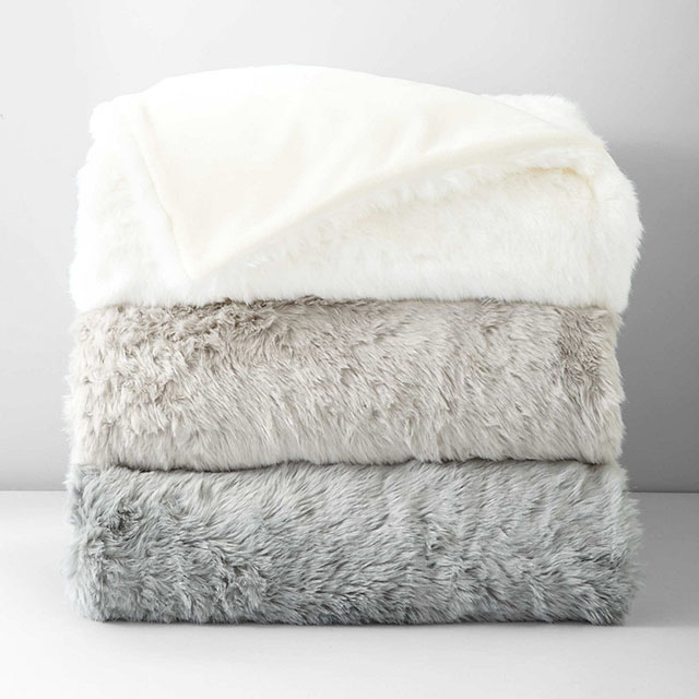 Hudson Park Faux Fur Throw Blankets