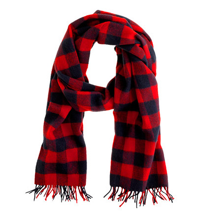 J.Crew Cashmere Buffalo Check Scarf