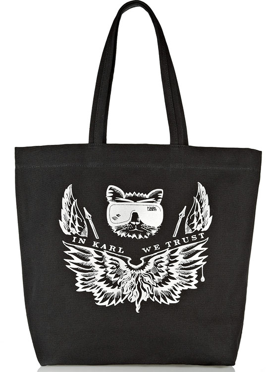 Karl Lagerfeld Printed Canvas Tote