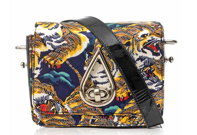 Kenzo Flying Tiger Print Satin Bag