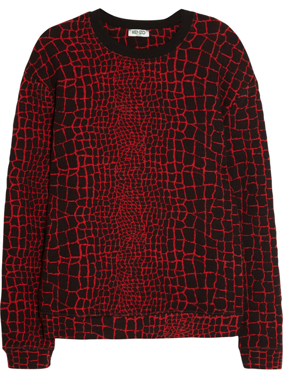 Kenzo Reptile Jacquard Jersey Sweatshirt