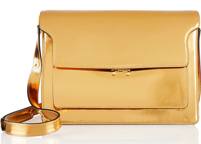 Marni Metallic Leather Shoulder Bag