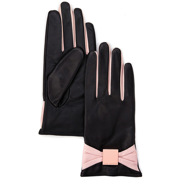 Ted Baker Bowe Bow Leather Gloves