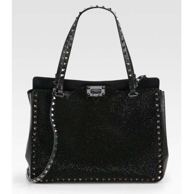 Valentino Noir Sparkle Tote