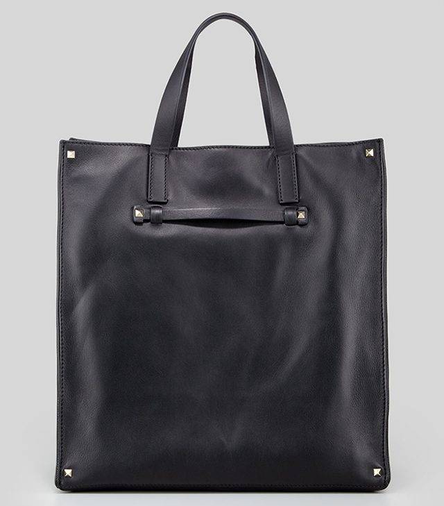 Valentino Stud Corner Leather Tote