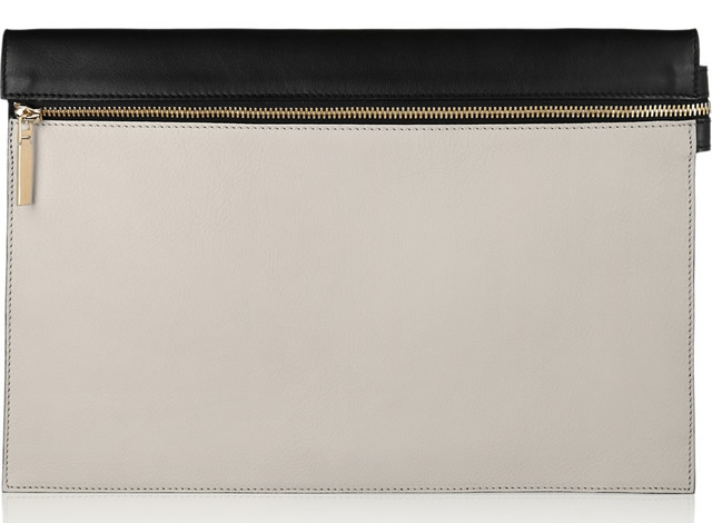 Victoria Beckham Two-tone Folded Top Clutch
