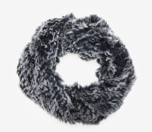 Adrienne Landau Fur Collar Muff