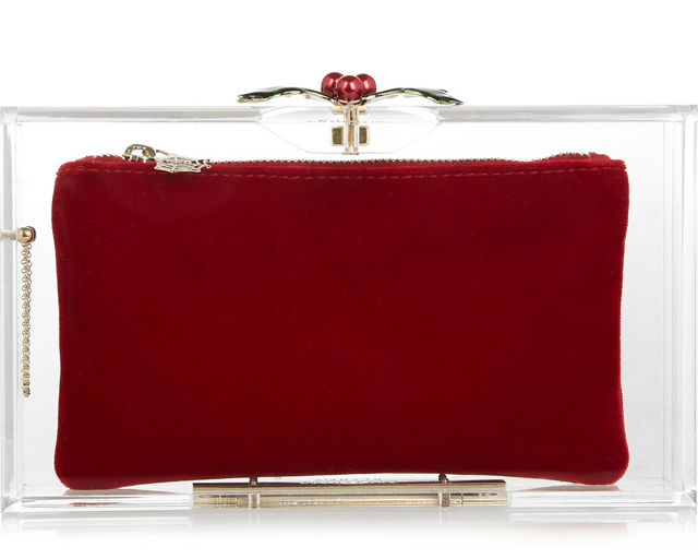 Charlotte Olympia Holly Pandora Perspex Clutch