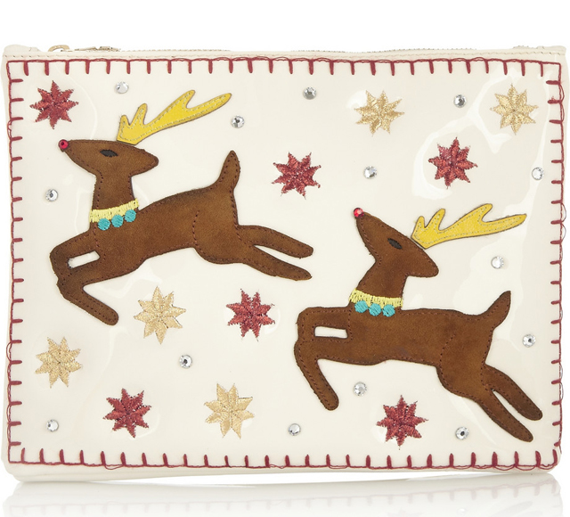 Charlotte Olympia Rudolph Appliqued Clutch