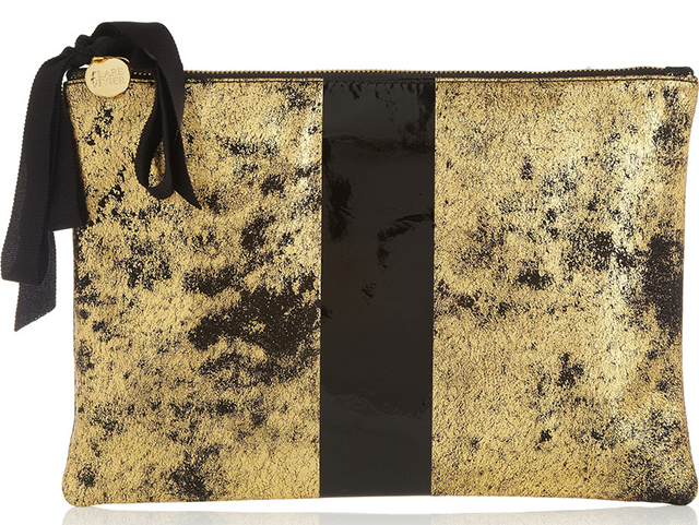 Clare Vivier Flat Printed Nubuck Clutch