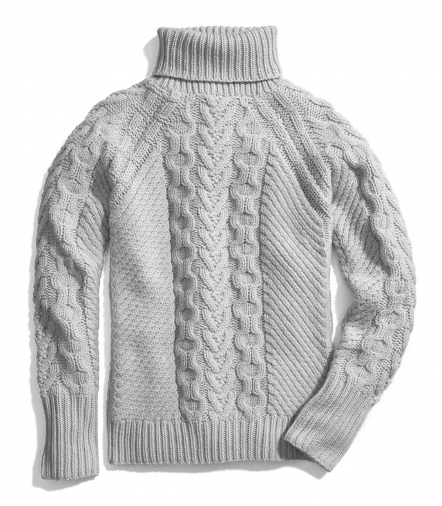 Coach Handknit Aran Polo Neck Sweater