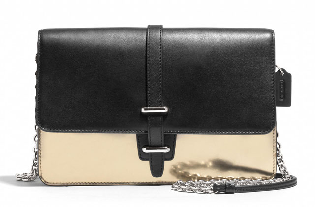 Coach Legacy Mirror Metallic Slim Clutch