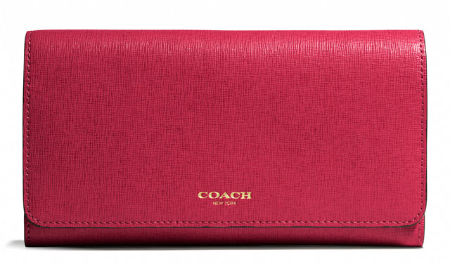 Coach Saffiano Checkbook Wallet