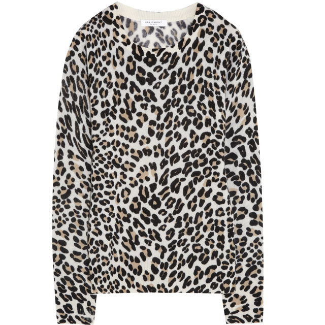 EQUIPMENT Shane leopard-print cashmere sweater