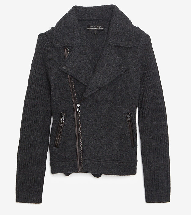 Rag and Bone Knit Moto Jacket